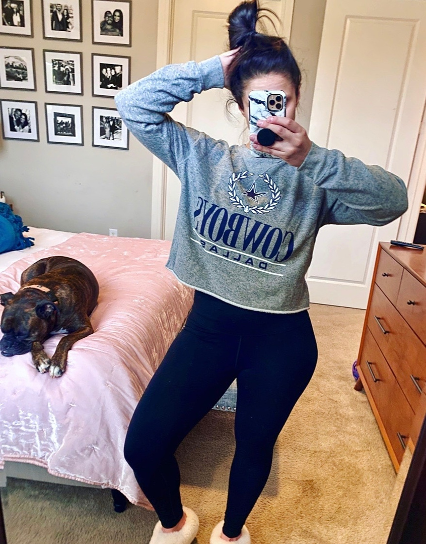 dallas cowboys cropped sweatshirt