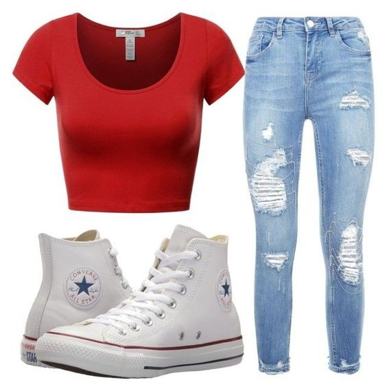 Fashion Look Featuring Converse Sneakers and Converse Sneakers by ...