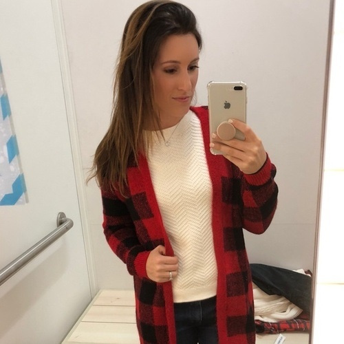 old navy buffalo plaid sweater