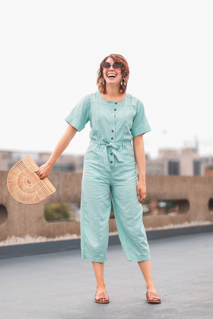 madewell topstitched coverall jumpsuit