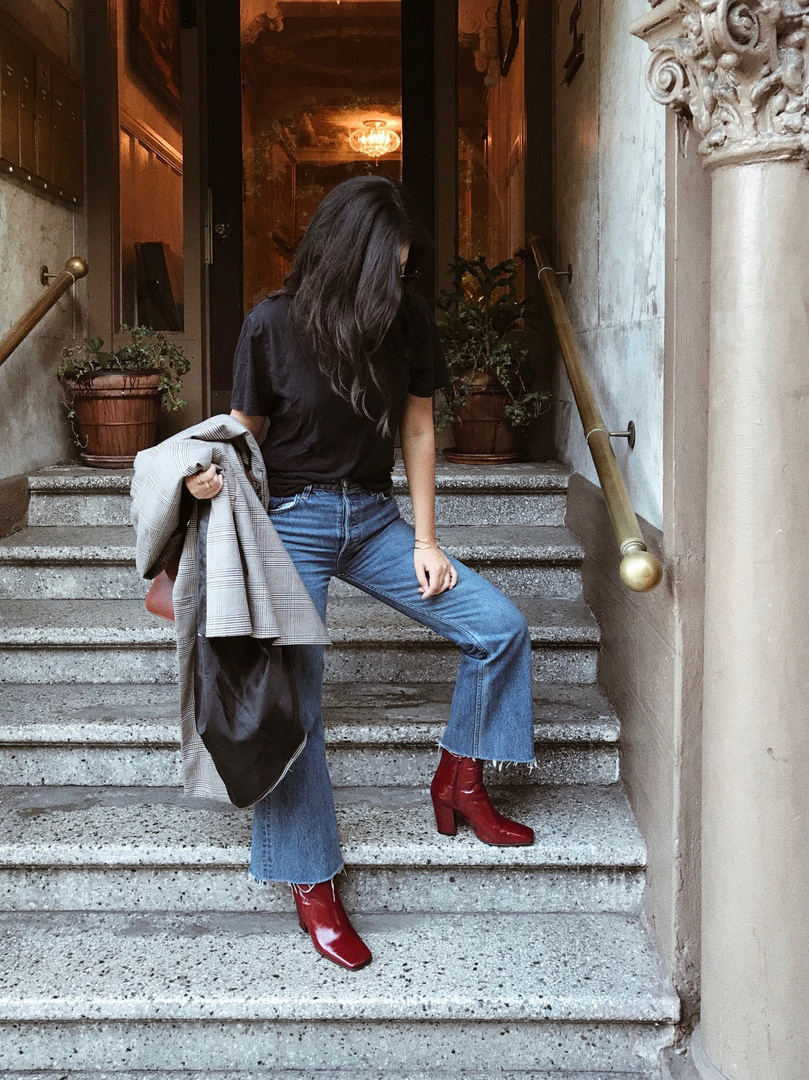 #flares #reformation #ankleboots
