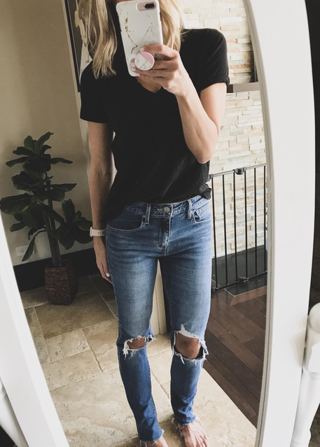 levi's distressed skinny jeans