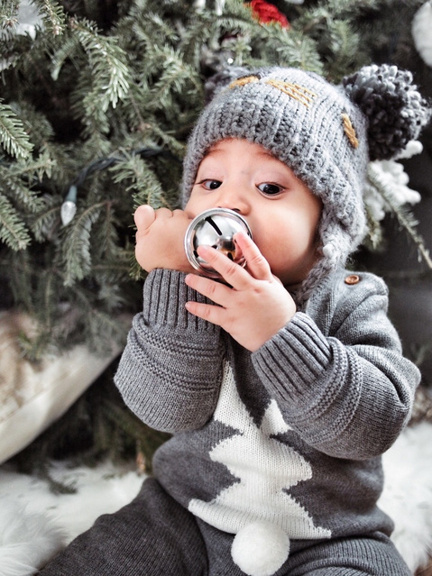 knitted bunny romper