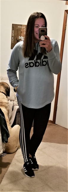 adidas must have french terry logo hoodie