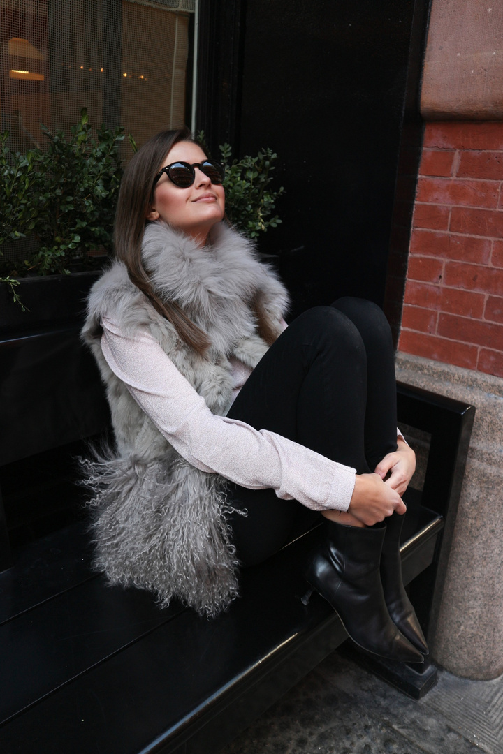 Fashion Look Featuring Tory Burch Fur & Shearling Coats and Adrienne Landau  Fur & Shearling Coats by jessicaxoxmarkowski - ShopStyle