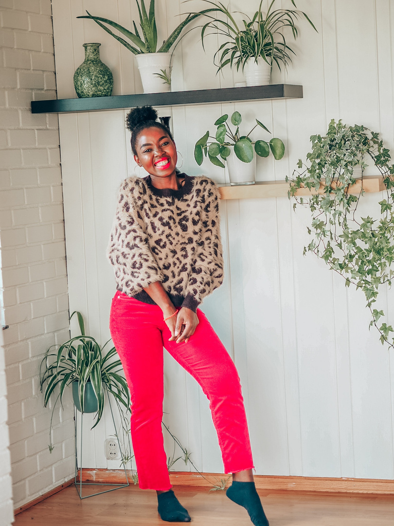 Ankle-length Corduroy Pants