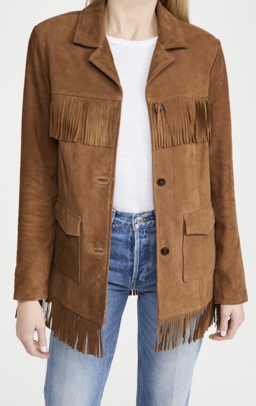 veda fringe suede jacket