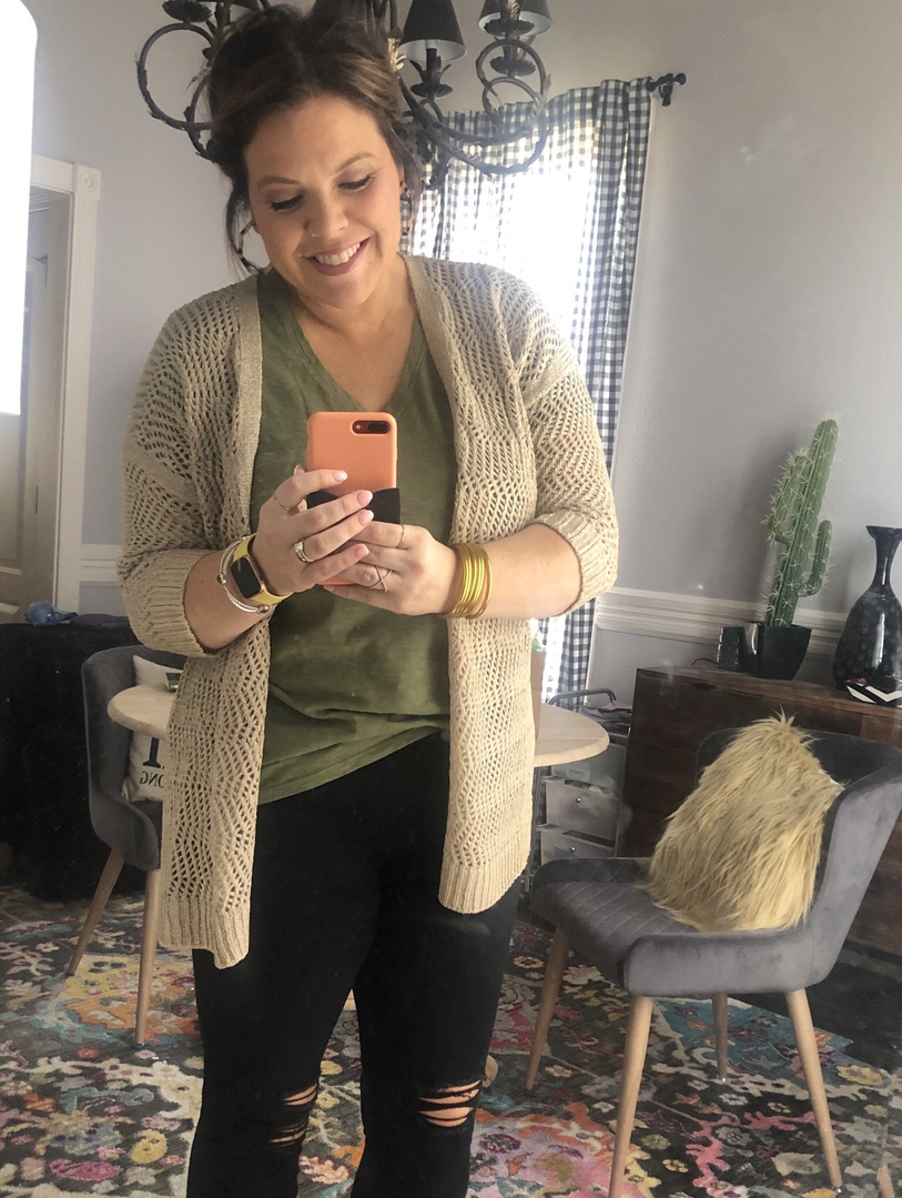 time and tru cardigan