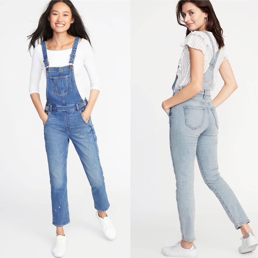 Petite Straight arenmuch Leg Overalls