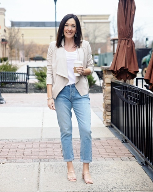 Fashion Look Featuring Blank NYC Jackets and Caslon T-shirts by Jo