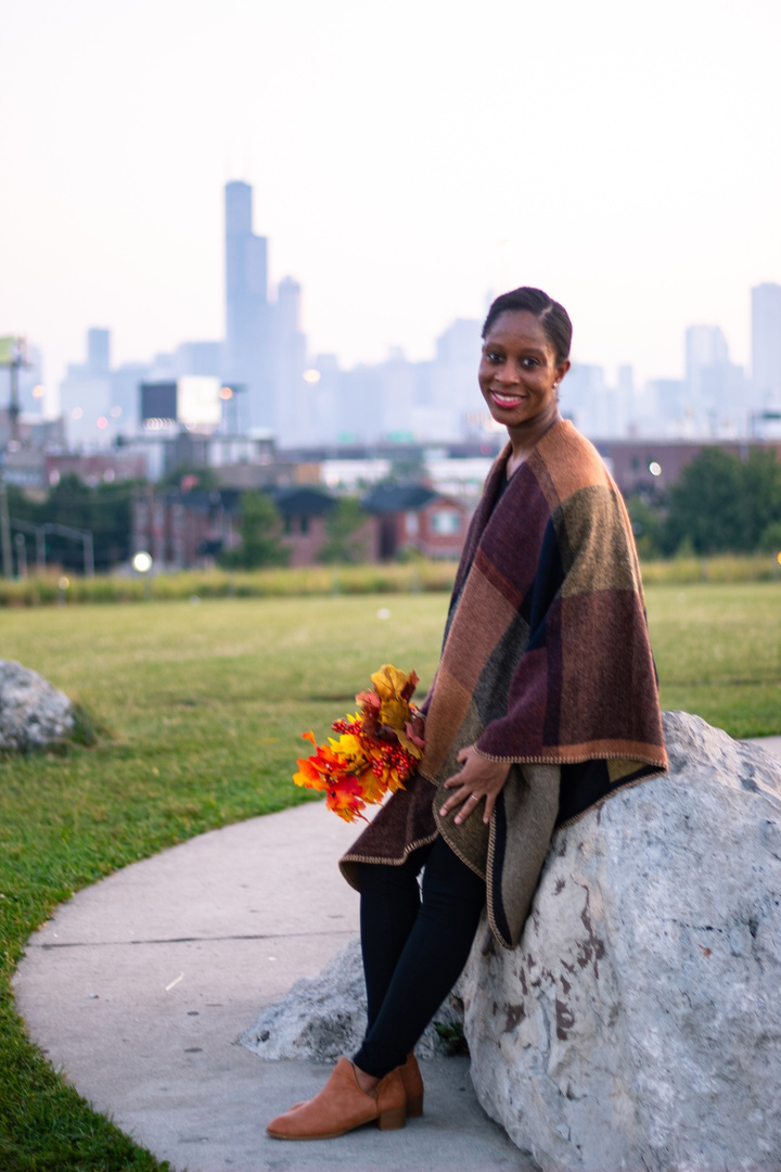 Look by Spring Davis featuring Max Mara Leisure - Cognac Poncho - Grey Multi
