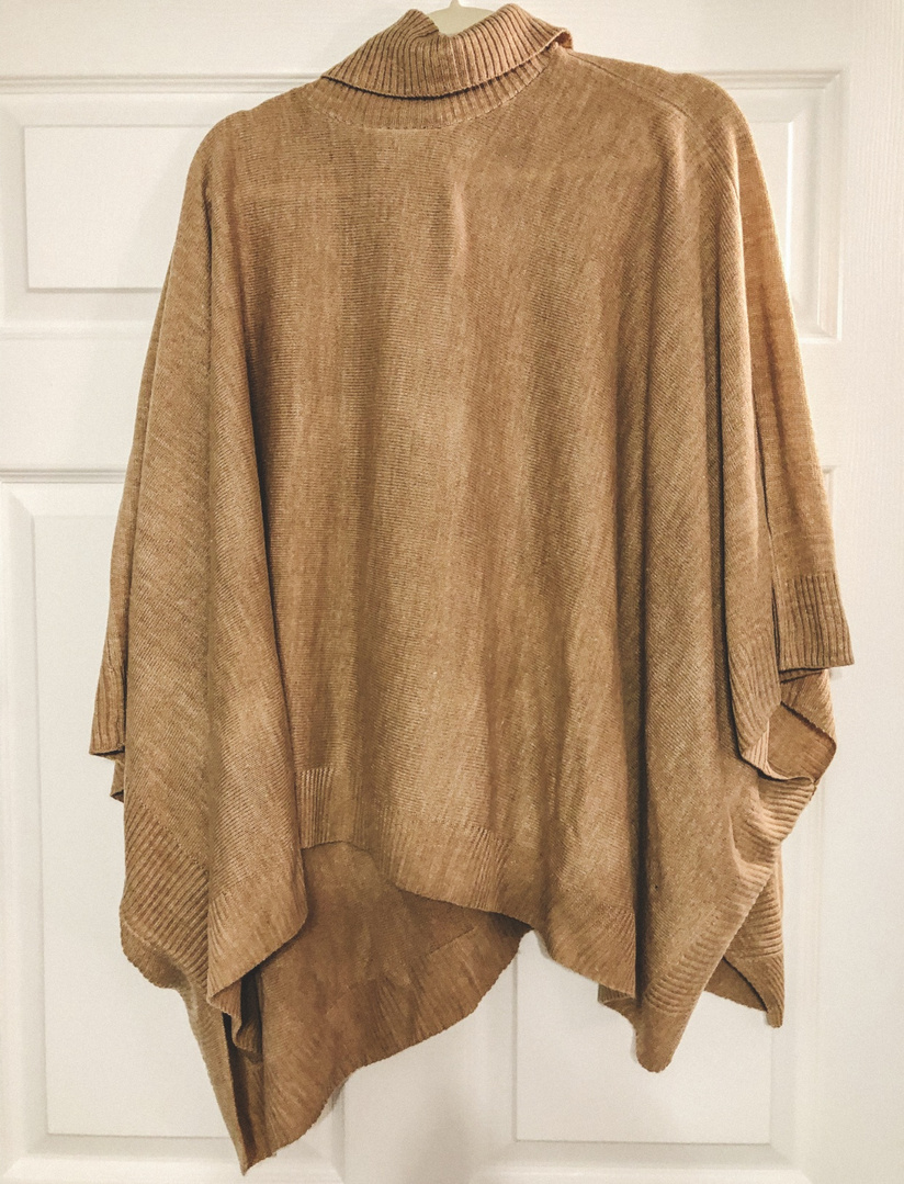 Look by Abby Hershberger featuring A New Day Women's Turtleneck Pullover Poncho Wrap Jacket - A New Day
