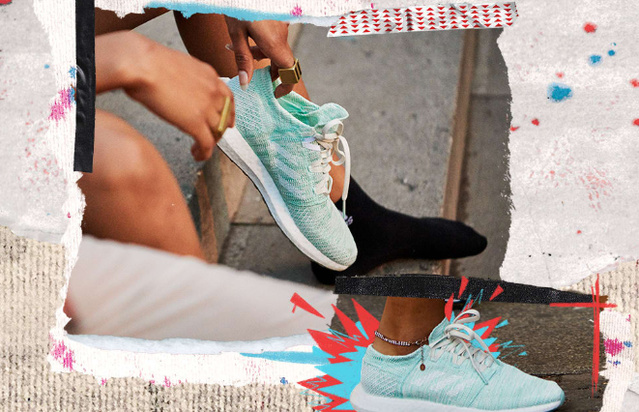 pureboost x element knit running shoe
