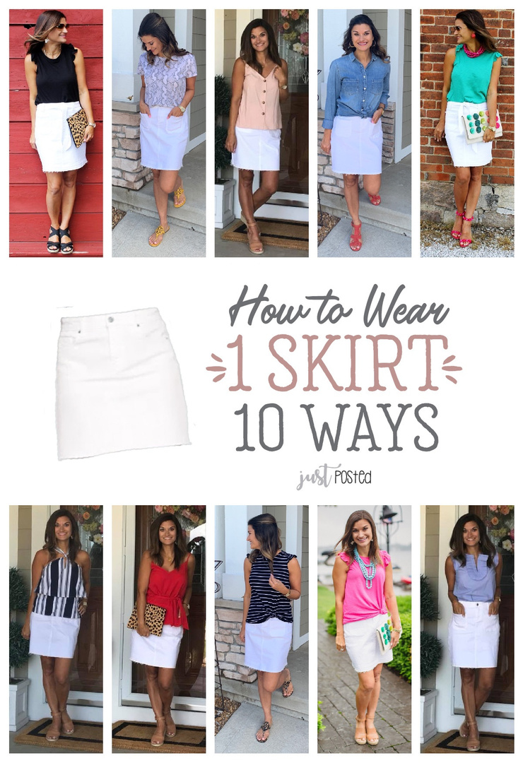 old navy white jean skirt