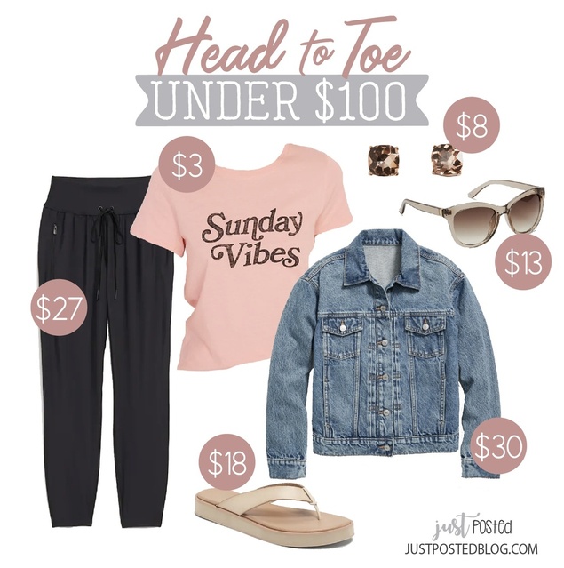 hese cute flip flops, stud earrings and a pair of sunglasses to complete the look! Perfect layered look for Spring or Summer!