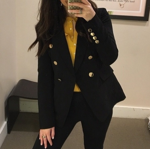 Loft double hot sale breasted blazer