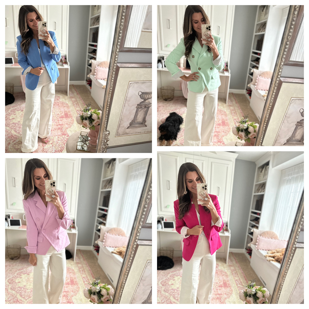 Look by Just Posted featuring Notch Collar Blazer