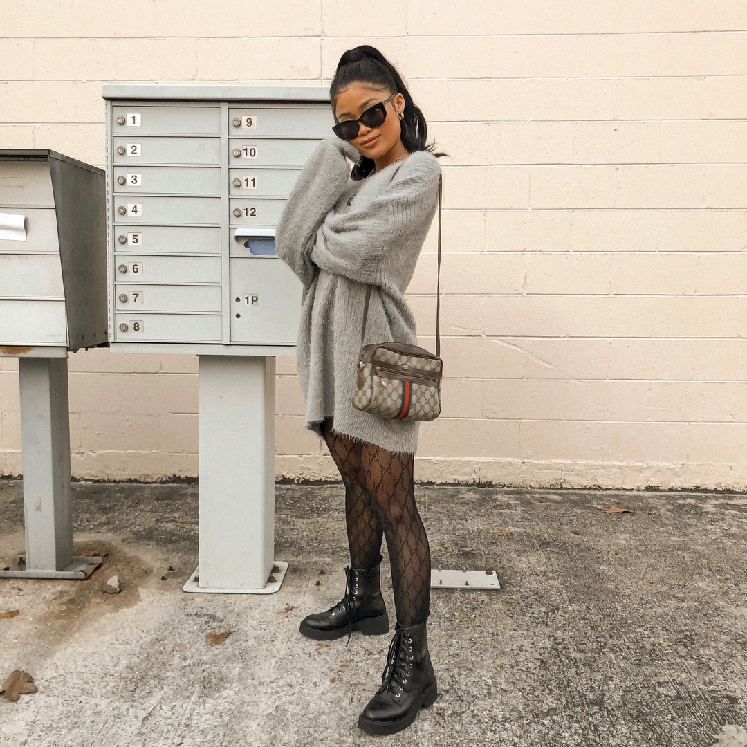 Fashion Look Featuring Gucci Hosiery and Gucci Shoulder Bags by alysilverio  - ShopStyle