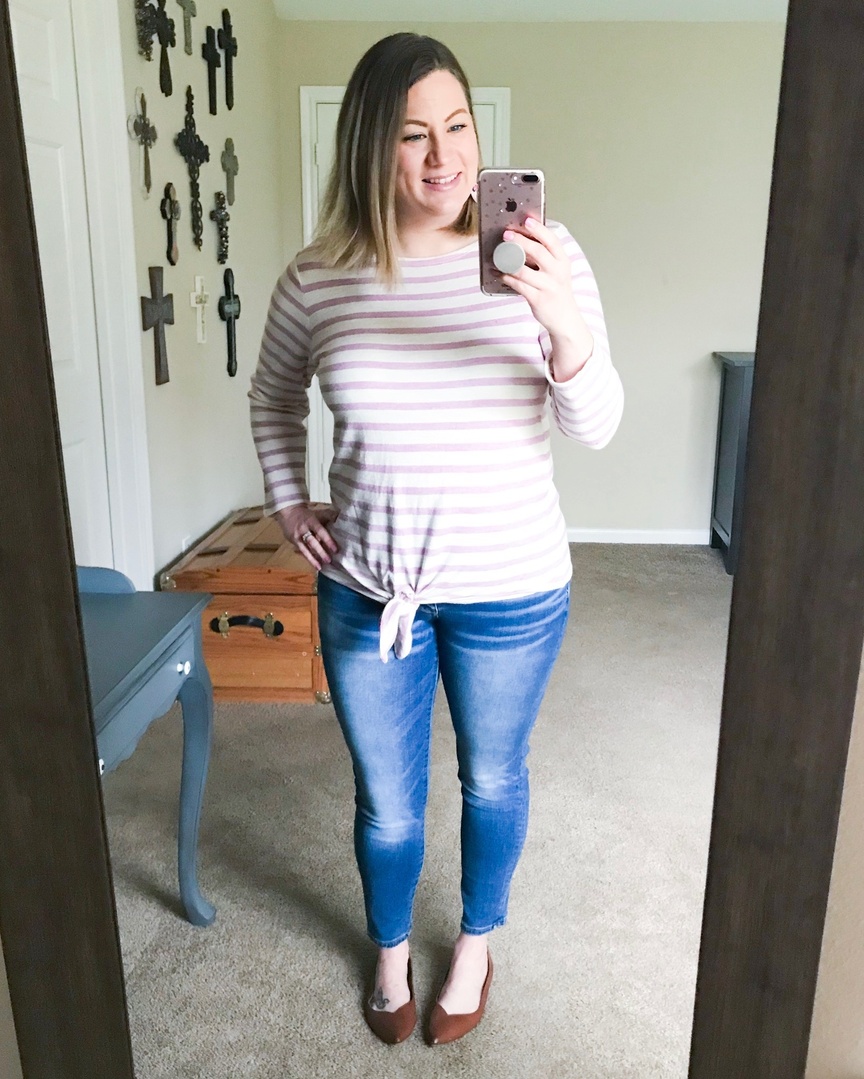 Fashion Look Featuring Old Navy Petite Tops and BP Flats by skyemclain ...