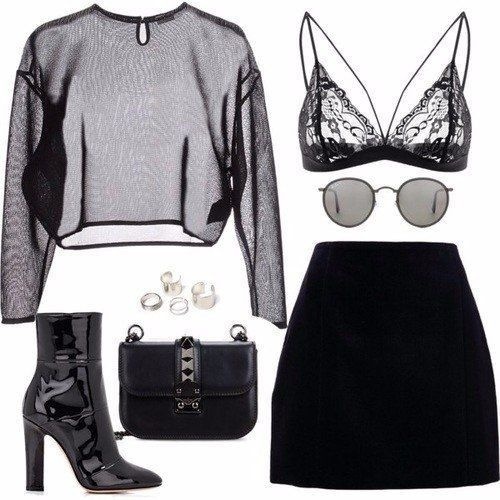 Fashion Look Featuring Shein Long Sleeve Tops and Shein Long Sleeve ...