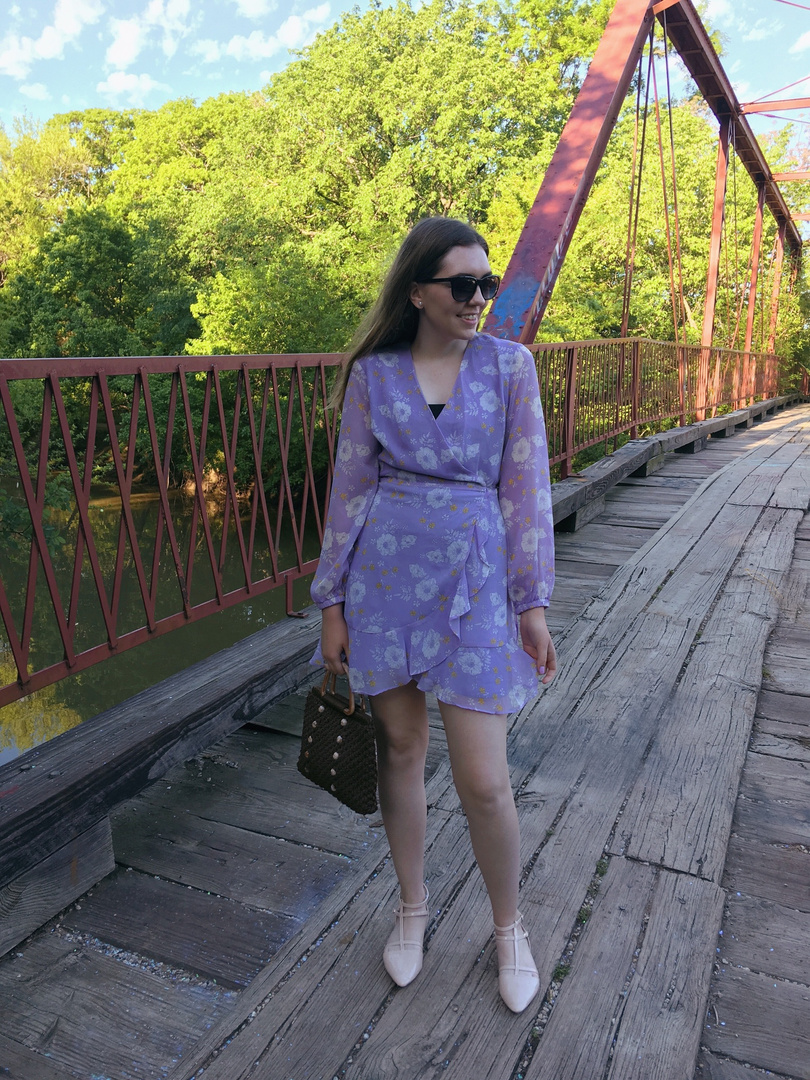 brittany wrap mini dress