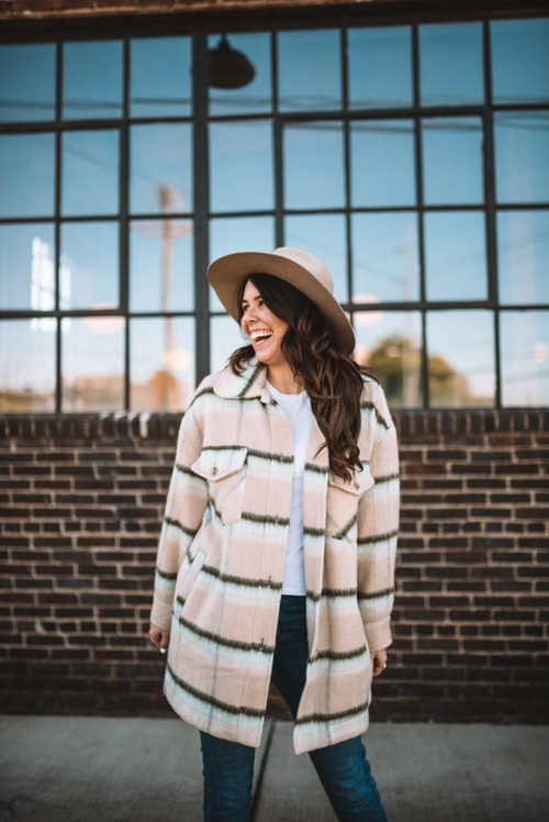 Free people vienna brushed wool shirt jacket Clearance