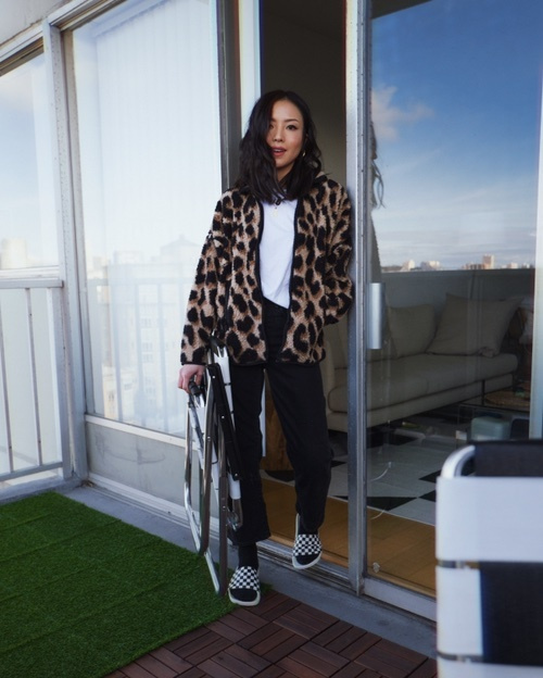 monki leopard jacket