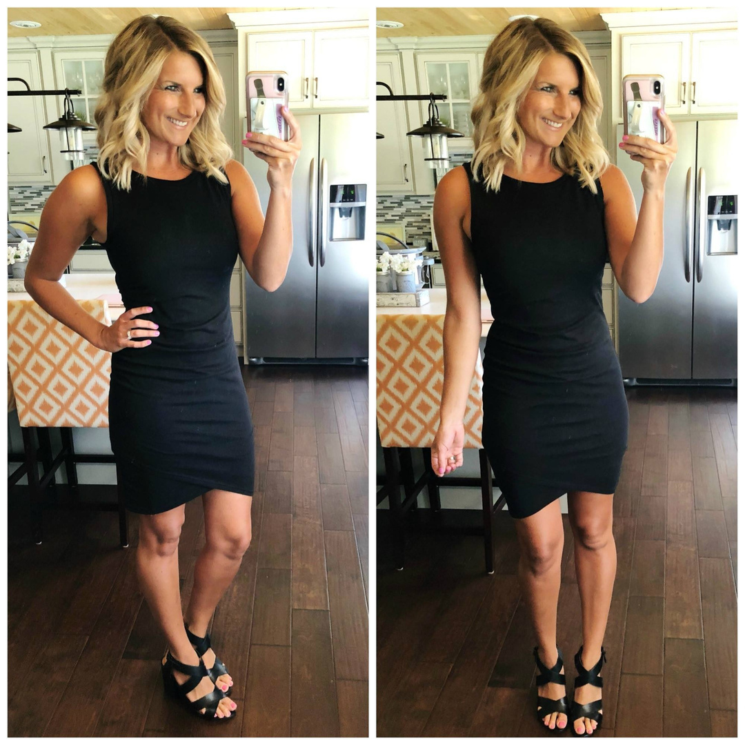leith melange wrap dress