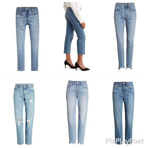 wedgie icon fit ripped high waist ankle jeans