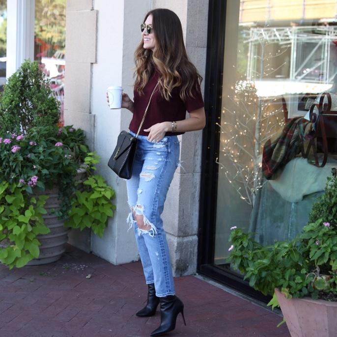 Fashion Featuring Moussy Cropped Jeans and Louboutin Boots by - ShopStyle