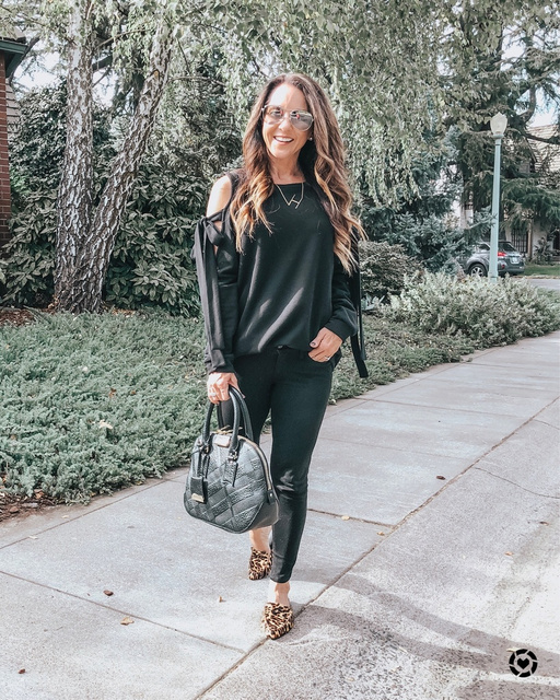 Fashion Look Featuring Express Mules & Clogs and Time and Tru Skinny