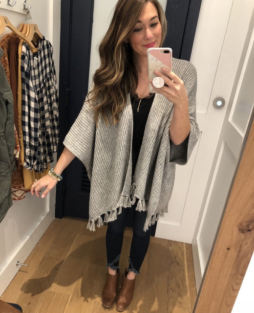 aeo fringe midi kimono