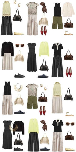 A 12 Piece Edgy Minimalist Summer Capsule Wardrobe.  #CollectiveVoiceHQ