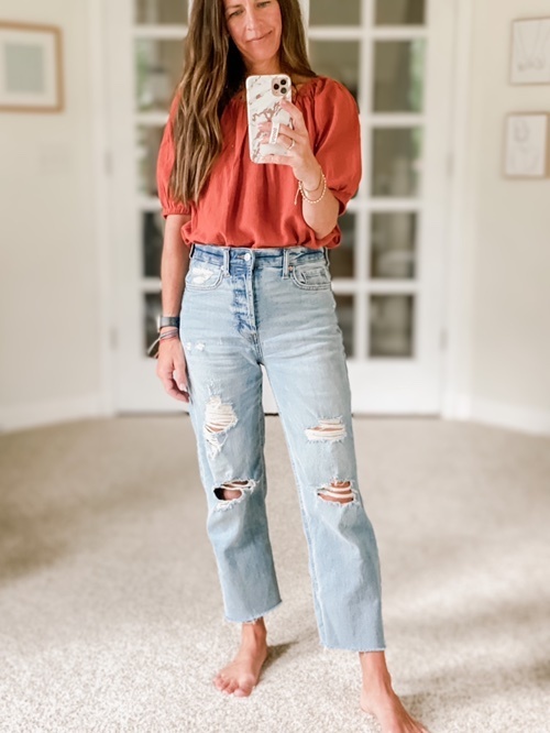Fashion Look Featuring Wild Fable Distressed Jeans by