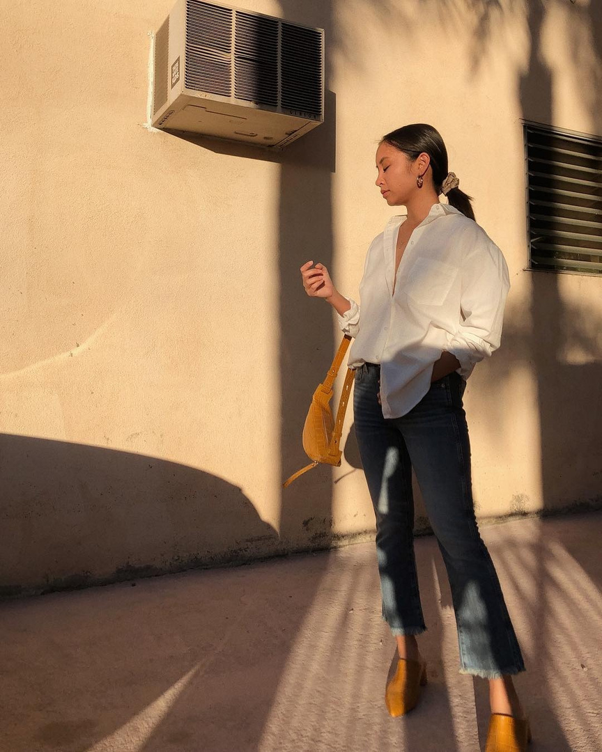 Look by jordanrisa featuring Drapey Oversized Boyshirt