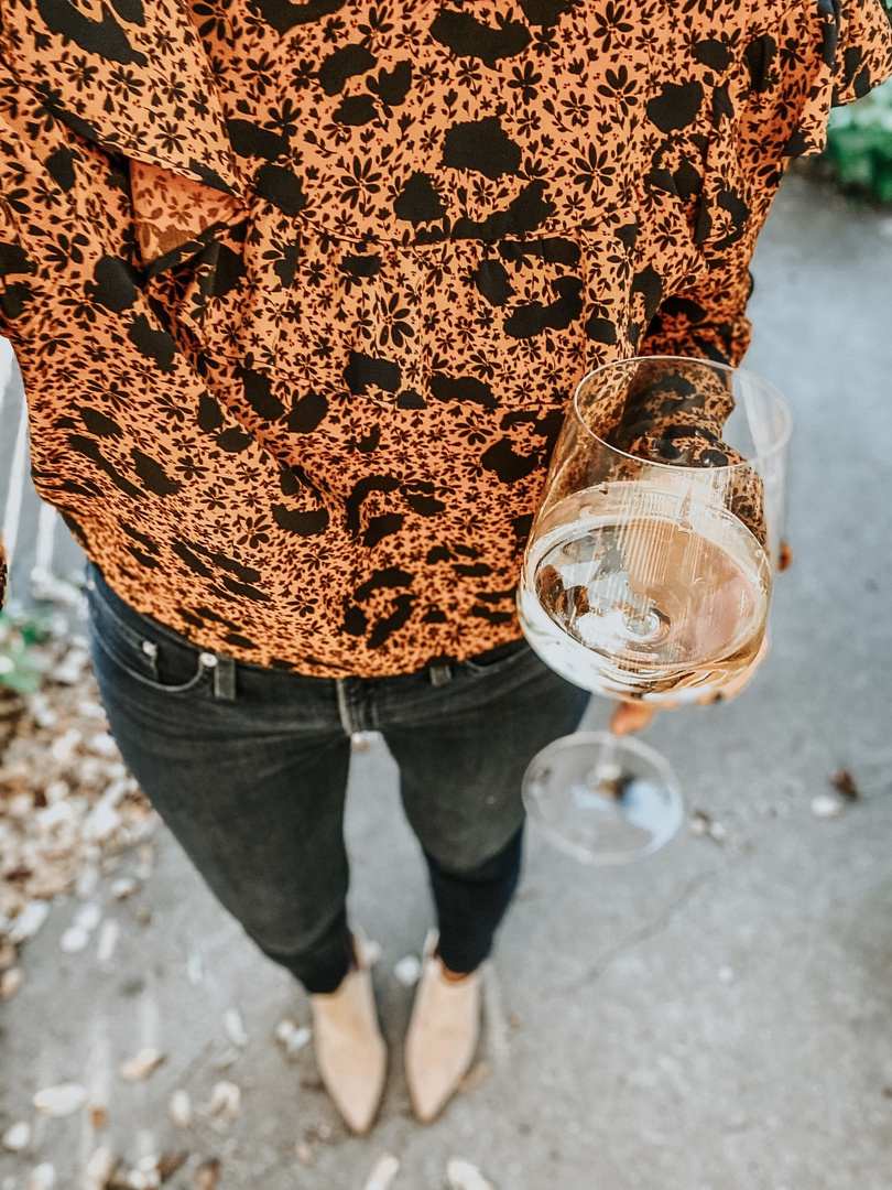 Look by Stacy Brown featuring Ruffle Yoke Top
