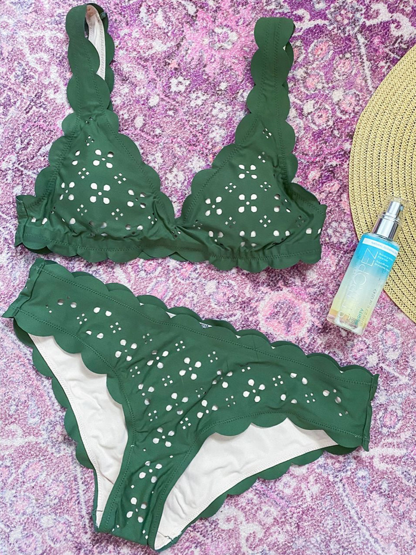 J Crew Scalloped Scalloped One Shoulder Swimsuit Fashion Look