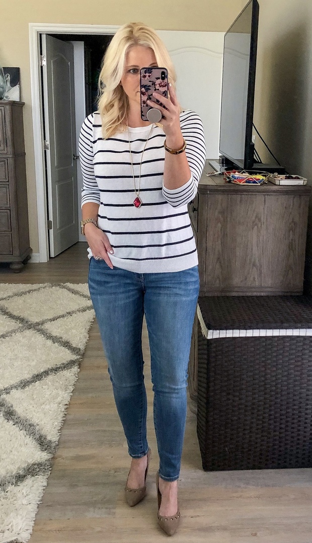 Fashion Look Featuring Banana Republic Sweaters and Kendra Scott ...