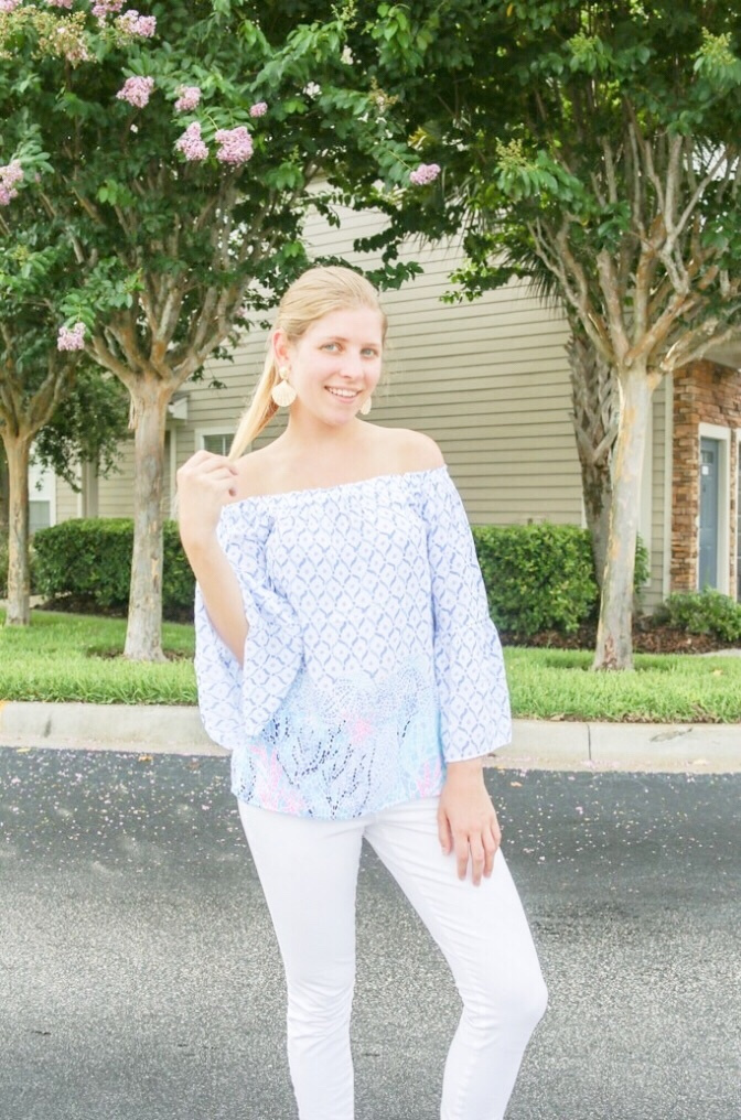 Lilly pulitzer nevie online off the shoulder top