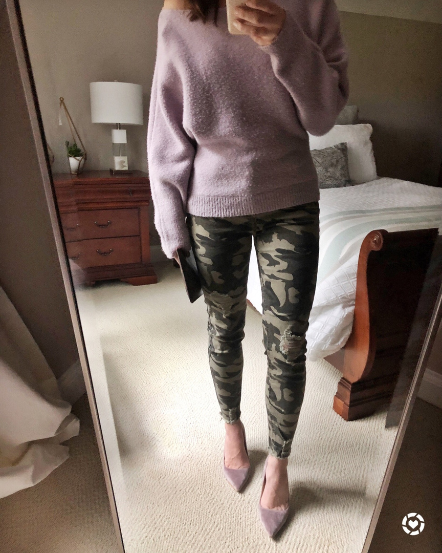 loft camo skinny pants