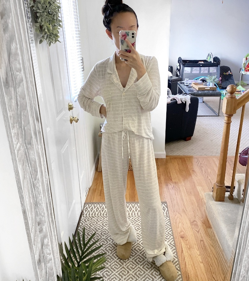 Fashion Look Featuring BearPaw Slippers and Gap Pajamas by