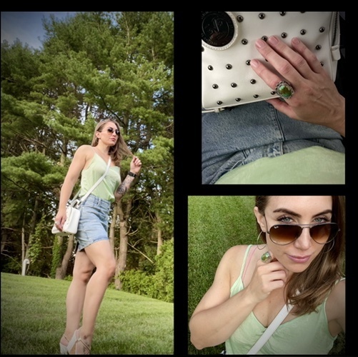 Look by KristinDagilis featuring La Vacanza Mini La Medusa Leather Top Handle Bag