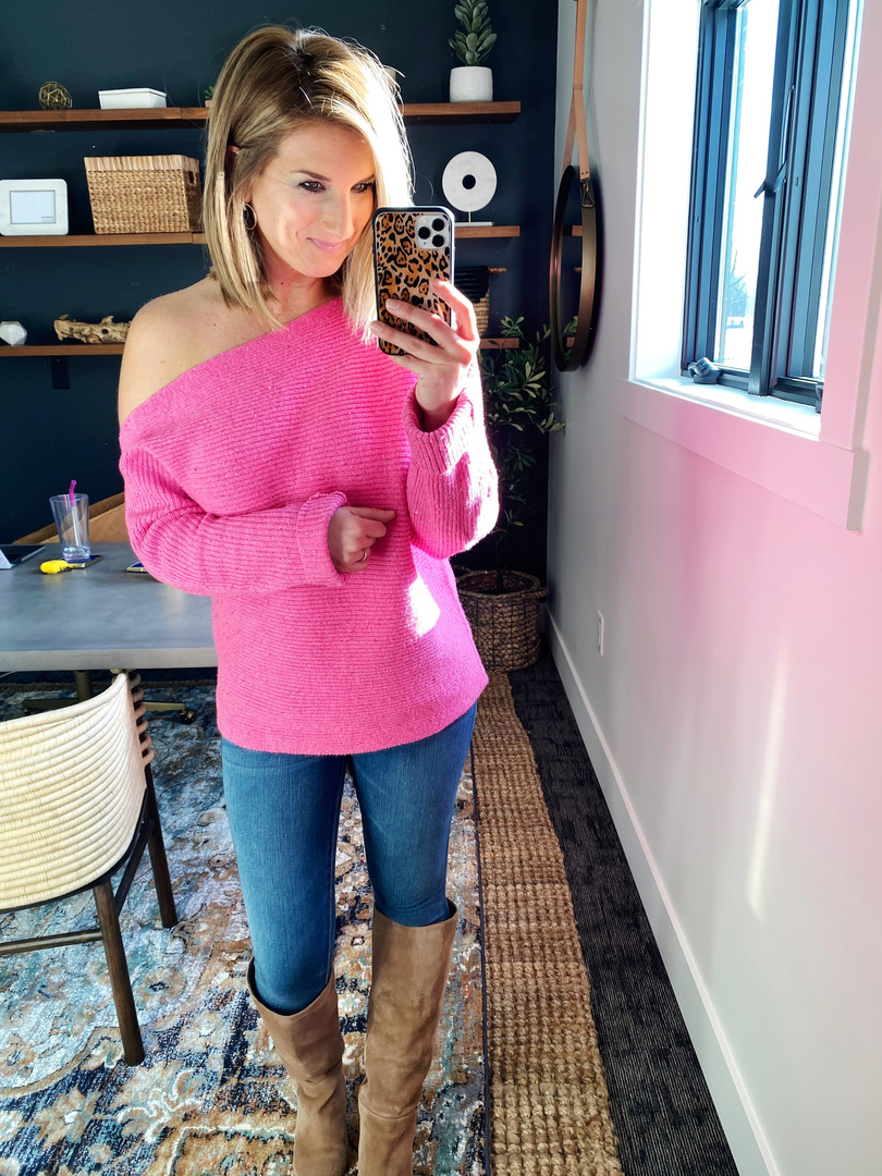 Ribbed one-shoulder pullover deals treasure & bond