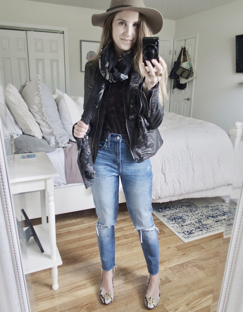 Fashion Look Featuring Free People Leather Jackets and Blank NYC ...