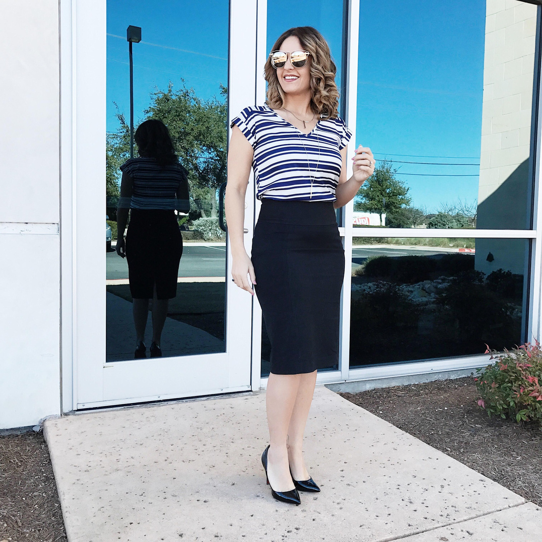 Fashion Look Featuring Karen Walker Sunglasses and Express Tops by