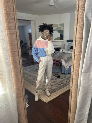 Look by Venita Aspen featuring Ralph Lauren Logo Color-Blocked Fleece Sweatshirt