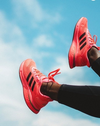 Look by Niké Ojekunle featuring adidas Running Supernova (Signal Pink/Core Black/Copper Metallic) Women's Running Shoes