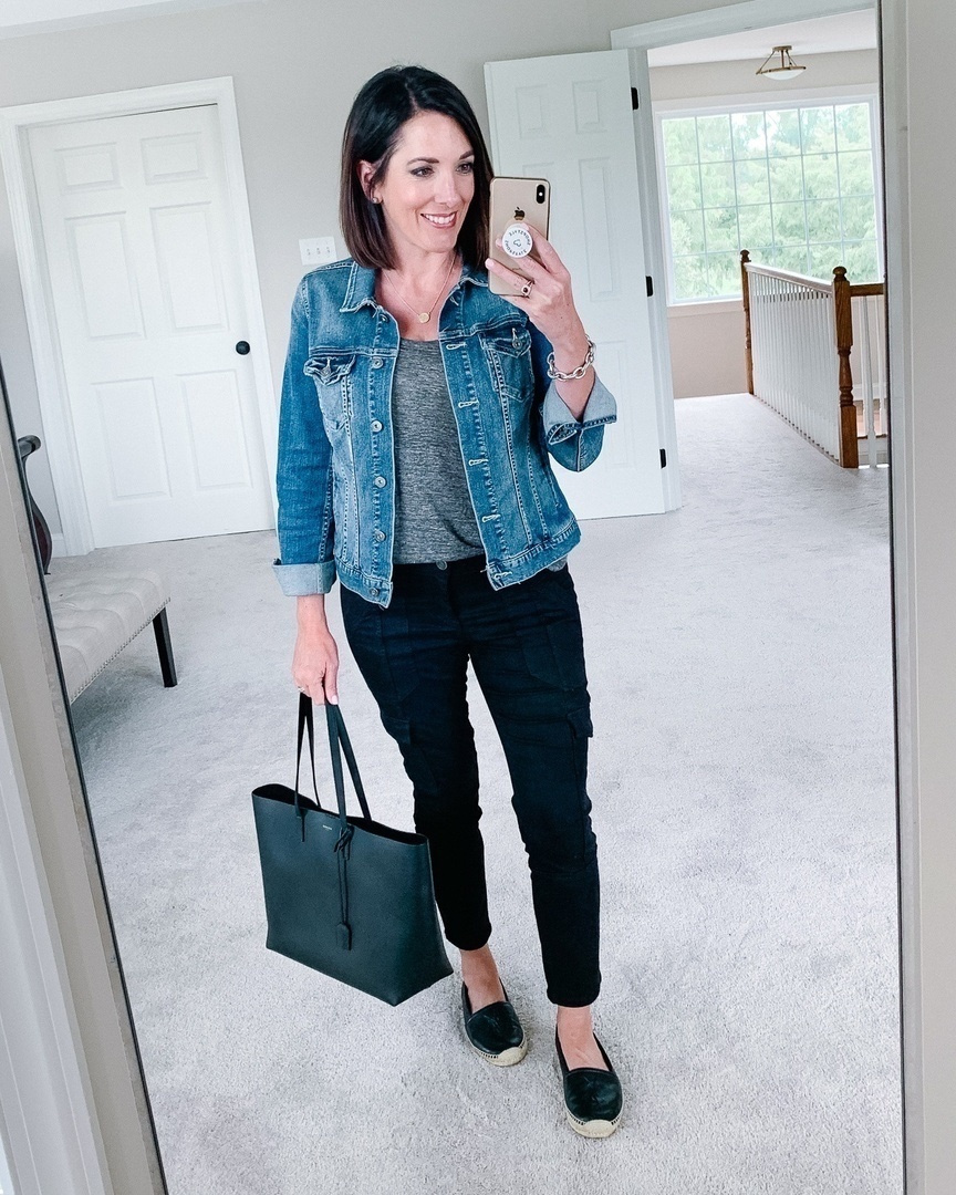 Fashion Look Featuring Vince Camuto Denim Jackets and Treasure & Bond T ...