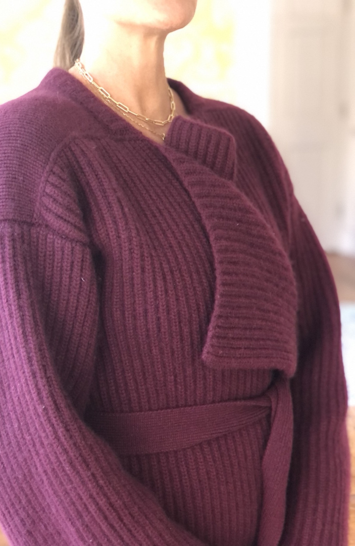 theory belted cardigan