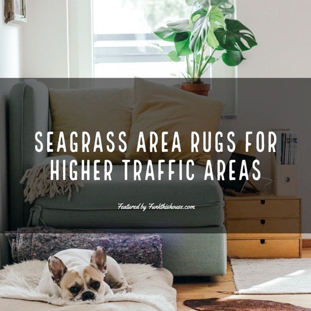 em to ground a colorful space, for a porch, foyer or patio.  #seagrassrug #arearugs #seagrass #homedecor #rugs #funkthishouse